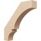 Ekena Millwork 3-inch W x 16-inch D x 16-inch H Balboa Rough Cedar Woodgrain TimberThane Knee Brace, Primed BRCUR03X16X16BOARCPR - alternate 1